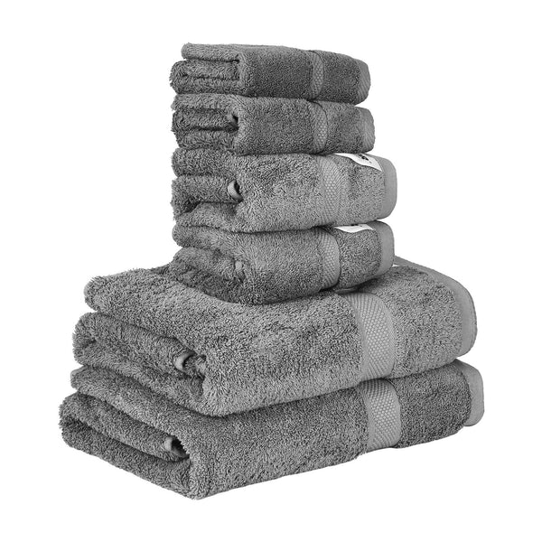 6-Piece Towel Set 600 GSM  Cotton Soft Towels For Bathroom Gym Hotel Spa